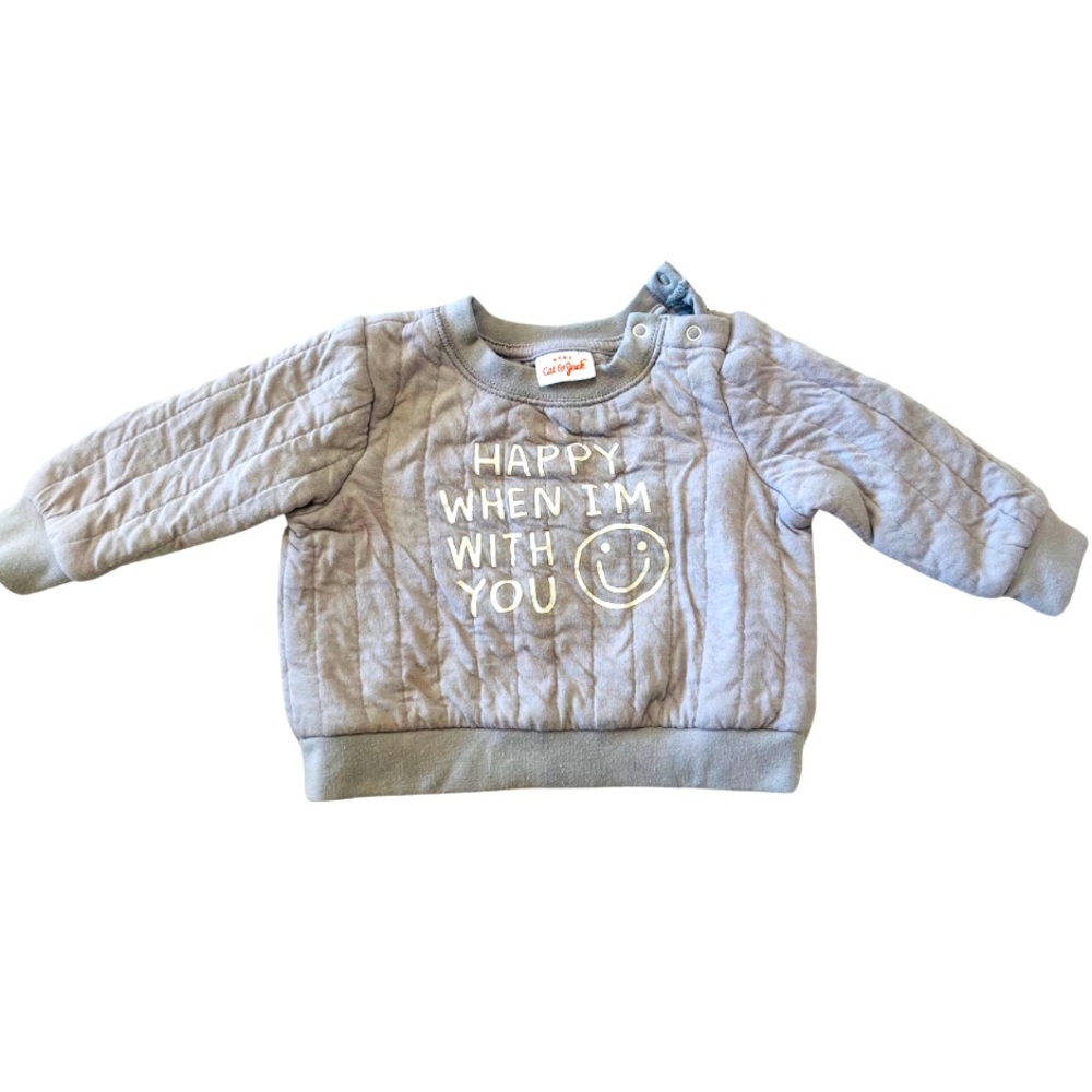 Grey smiley sweater